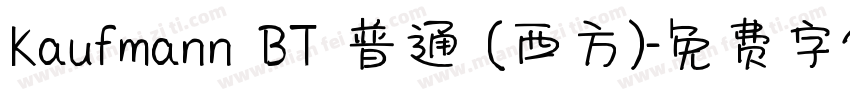 Kaufmann BT 普通 (西方)字体转换